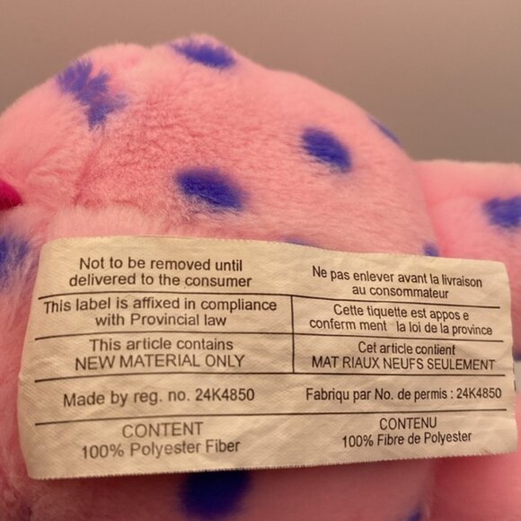 Popples Polka Dottie 12” Plush Doll Ball Stuffed Animal Pink Purple Dots - Picture 9 of 13